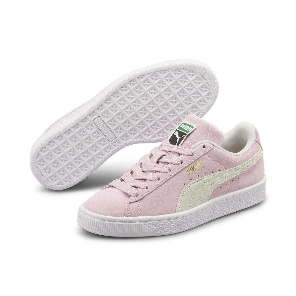Puma Suede Classic XXI Big Kid's Size 5.5C Shoes Pink Lady/ Puma White 380560-05